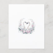 Budget Swan Ehepaar Hochzeit Einladung (Rückseite)