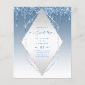 BUDGET SWEET16 Dripping Glitzer Glamour Invit (Vorderseite)