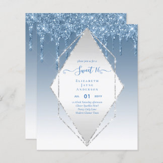 BUDGET SWEET16 Dripping Glitzer Glamour Invit