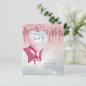 BUDGET Sweet16 Glitzer Glamour Girly Balloons Invi (Stehend Vorderseite)