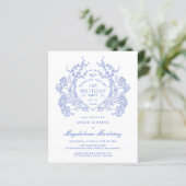 BUDGET Sweet 16 Birthday Blue Floral Wappen (Stehend Vorderseite)