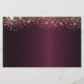 Budget Sweet 16 burgundy Rose Gold Save the Date (Rückseite)