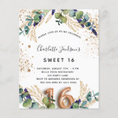 Budget Sweet 16 eucalyptus greenery Glitzer (Vorderseite)