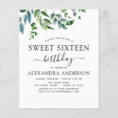 Budget Sweet 16 Geburtstag Botanische Vegetation (Vorderseite)