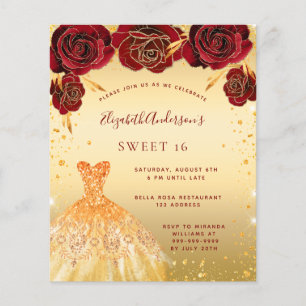Budget Sweet 16 Goldkleidung für Glitzer