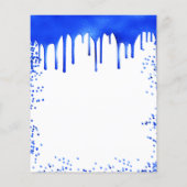 Budget Sweet 16 königsblau-weiße Einladung (Rückseite)