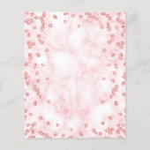 Budget Sweet 16 Marmor Glitzer Rose Gold Floral Flyer (Hinten)