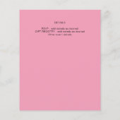Budget Sweet 16 Pink Glitzer Foil Girly Modern Fl (Rückseite)