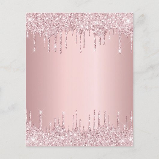 BUDGET Sweet 16 rosa staubige Rose Glitzer Geburts (Rückseite)