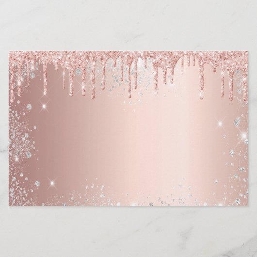 Budget Sweet 16 Rose Gold Glitzer Save the Date (Rückseite)