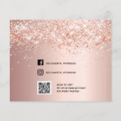 Budget Sweet 16 Rose QR-Code Foto Danke (Rückseite)