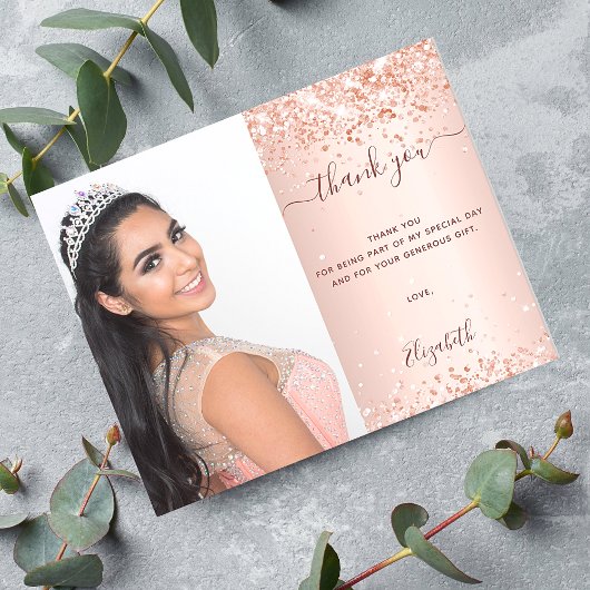 Budget Sweet 16 Rose QR-Code Foto Danke