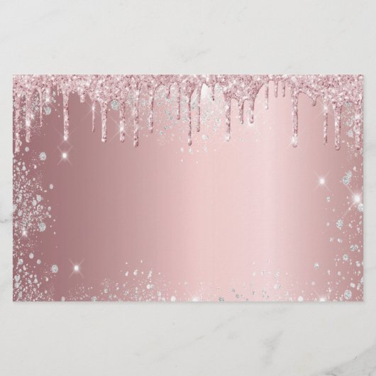 Budget Sweet 16 rot-rosa Glitzer Save the Date (Rückseite)