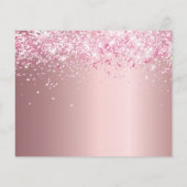 Budget Sweet 16 rot-rosa Glitzer Save the Date (Rückseite)