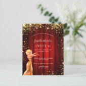 Budget Sweet 16 Rotgold Glitzer Film (Stehend Vorderseite)