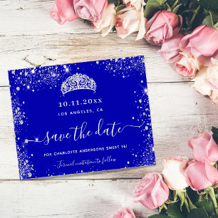 Budget Sweet 16 roya blauen Glitzer Silber rett Da