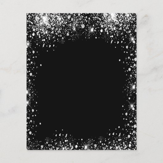 Budget Sweet 16 schwarz silber Glitzer Staub Kleid (Rückseite)