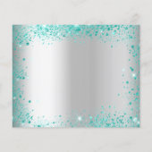 Budget Sweet 16 Silber aquamariner Glitzer Save th (Rückseite)