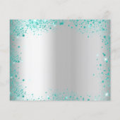 Budget Sweet 16 Silber aquamariner Glitzer Save th (Rückseite)