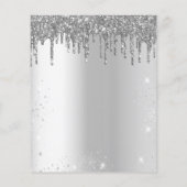 Budget Sweet 16 Silbergoldballons Einladung (Rückseite)