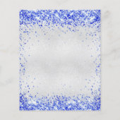 Budget Sweet 16 Silberkönigsblau Einladung (Rückseite)