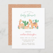 Budget Sweet Alpaca Llama Cactus Boho Baby Shower (Vorne/Hinten)