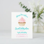 Budget Sweet Celebration Cupcake Einladungen (Stehend Vorderseite)