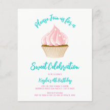 Budget Sweet Celebration Cupcake Einladungen