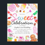 Budget Sweet Celebration Kids Candyland Geburtstag<br><div class="desc">Niedliche süße Feier Candy Land Kids Candyland Geburtstag Einladung</div>