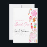 Budget SWEET ONE Candy Kids Candyland 1. Geburtsta Mitteilungskarte<br><div class="desc">Niedliche SCHWIZE EIN Candy Kids Candyland 1. Geburtstag Einladung</div>
