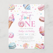 Budget Sweet One Pastel Donut Candy Erster Geburts (Vorderseite)