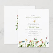 Budget Sweet Wildblume Kinderdusche Einladung (Vorne/Hinten)