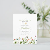 Budget Sweet Wildblume Kinderdusche Einladung (Stehend Vorderseite)