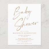 Budget Tan Handgeschriebenes Script Baby Dusche Ei (Vorderseite)