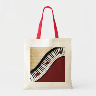 Budget Tasche Klavier-Schlüssel, roter Griff
