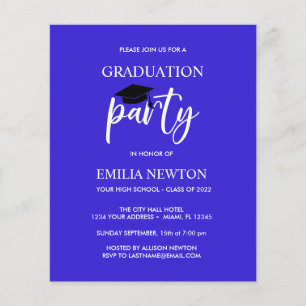 Budget Tassel Graduation Cap Royal Blue Party