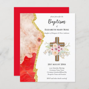 BUDGET Taufe Christening Bautizo Bautismo INVITE