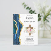 BUDGET Taufe Christening Bautizo Bautismo INVITE (Stehend Vorderseite)