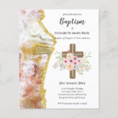BUDGET Taufe Christening Bautizo Bautismo INVITE (Vorderseite)