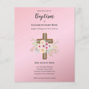 BUDGET Taufe Christening Bautizo Bautismo INVITE Flyer