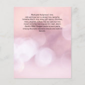 BUDGET Taufe Christening Bautizo Bautismo INVITE Flyer (Hinten)