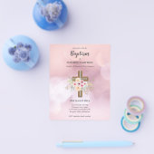 BUDGET Taufe Christening Bautizo Bautismo INVITE Flyer (Einzeln)