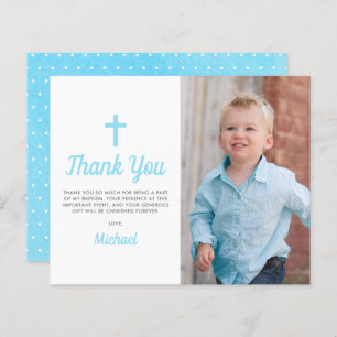 Budget Taufe Christening Foto Danke Karte