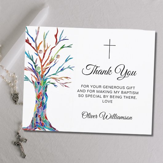 Budget Taufe Danke Karte