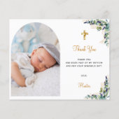 Budget Taufe Eukalyptus arch Foto vielen Dank (Vorderseite)