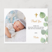 Budget Taufe Eukalyptus arch Foto vielen Dank (Vorderseite)