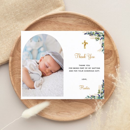 Budget Taufe Eukalyptus arch Foto vielen Dank