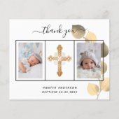 Budget Taufe Eukalyptus Foto danke Ihnen Karte (Vorderseite)