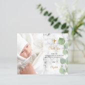 Budget Taufe Eukalyptus Marmor Foto vielen Dank (Stehend Vorderseite)