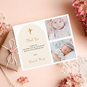 Budget Taufe Foto Zwillinge elegante danke